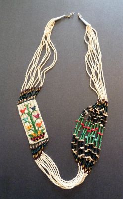 Tree of Life Necklace by Navajo Bead Weaver, Barbara Phillips